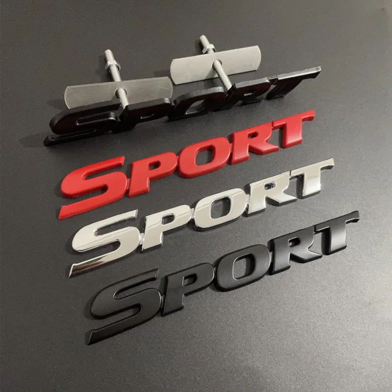 New 3D Metal Car Letters Logo Sport Emblem Trunk Badge For Toyota Yaris Corolla Camry Highlander CHR Sport Sticker Accessories