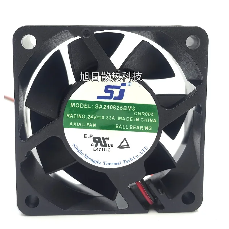 for SJ SA240625BM3 6025 24V 0.33A 6CM Inverter Cooling Fan Original Replacement