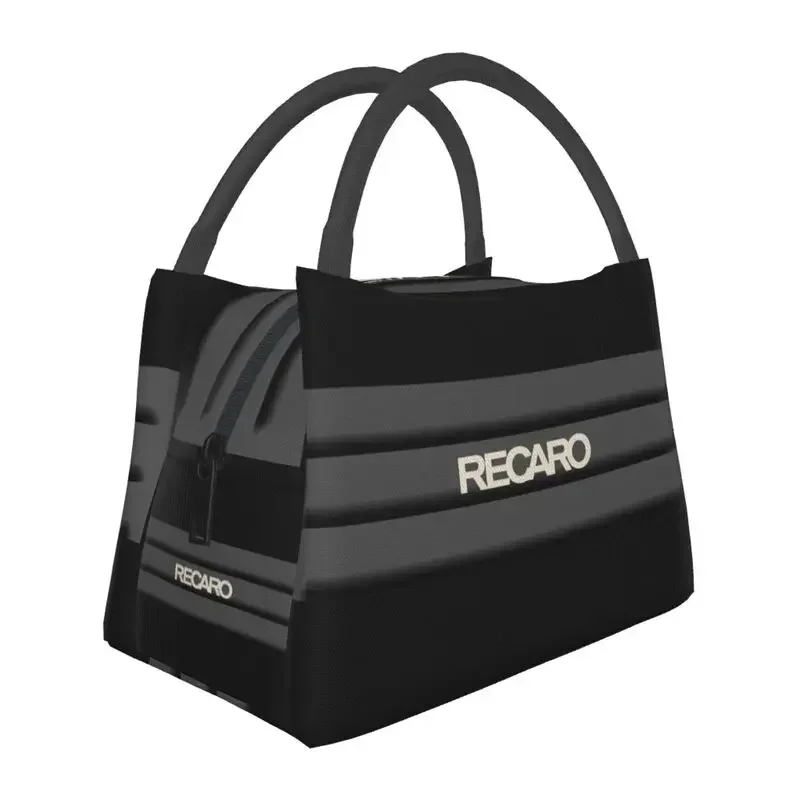 Custom Recaros Logo Lunch Bag Men Women Warm Cooler Insulated Lunch Box for Office Travel