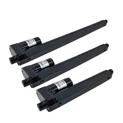 150mm 200mm 250mm Linear Actuator DC 12V 24V Linear Motor 100/300/500/700/1000/1200/1500N Stroke Electric Motor Black