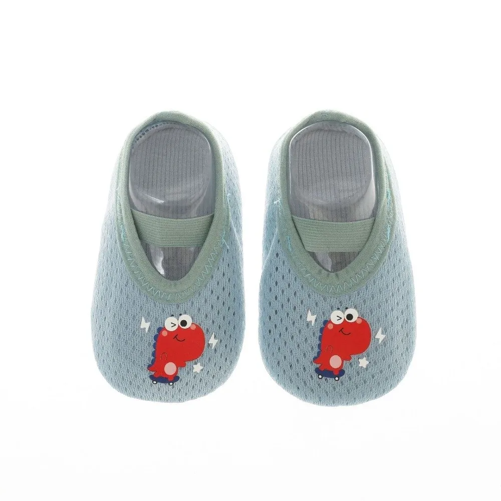 Chaussures de sol antidérapantes fines pour bébé, chaussures d'intérieur respirantes à semelle souple, en maille d'été, pour la maison