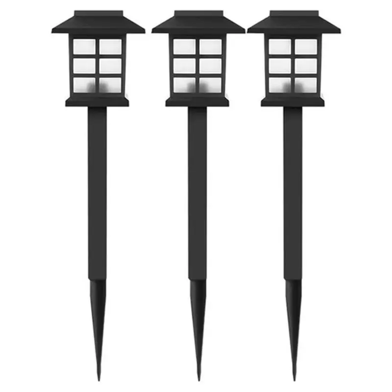 ABWR-Rain-Proof Solar Powered Outdoor Warm Lights Kit, 3 Pack Bright Premium Quality Walkway Path Patio Yard Lawn Garden Lamp