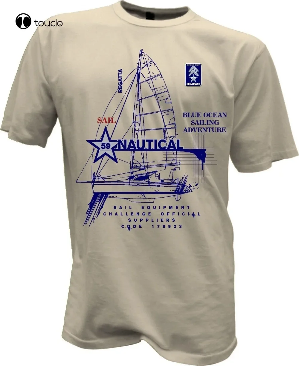 Sailing Segeln Sailboat Anchor Water Sports Holiday Sailing Club Nautical Boat New Fashion Round Neck Men Tees Neon T Shirt