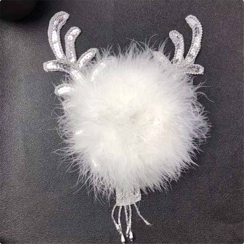 

Little Swan Dance Performance White Feather Hair Accessories Ballet Headwear Swan Lake Solo Dance Latin Dance Headwear