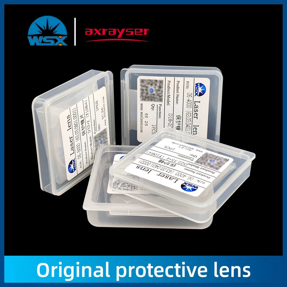 

WSX Original Protection Lens 18x2mm 20x2 30x5 4KW 1064nm Laser Protective Windows Laser Lens For Fiber Cutting Head KC13/15