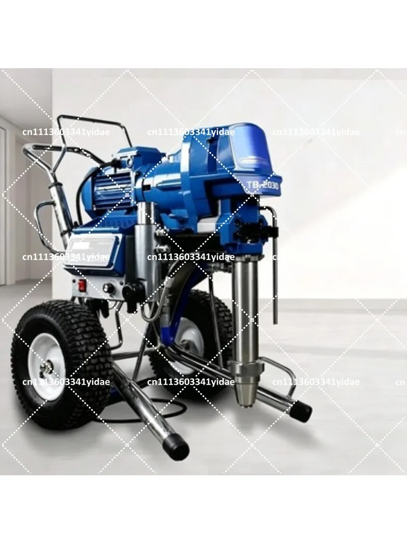 220V 4.5KW 10L/Min Plunger High Pressure Airless Sprayer, Putty Paint Electric Spray Gun Tool
