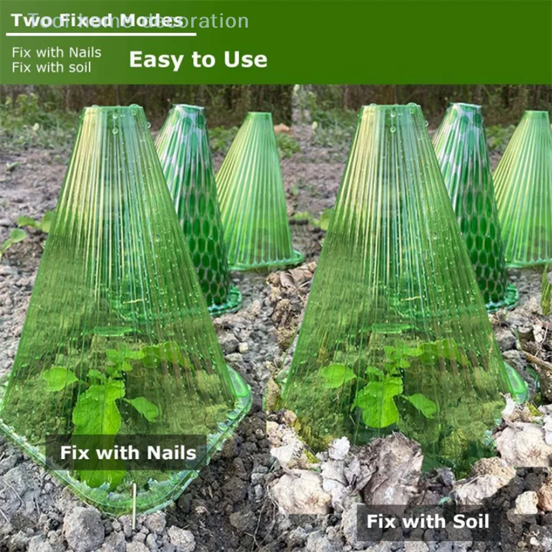 Plant Bell Cover 5Pcs Reusable Anti-frost Greenhouse Plants Light Translucent Transparent Garden Clothes Yard Supplies