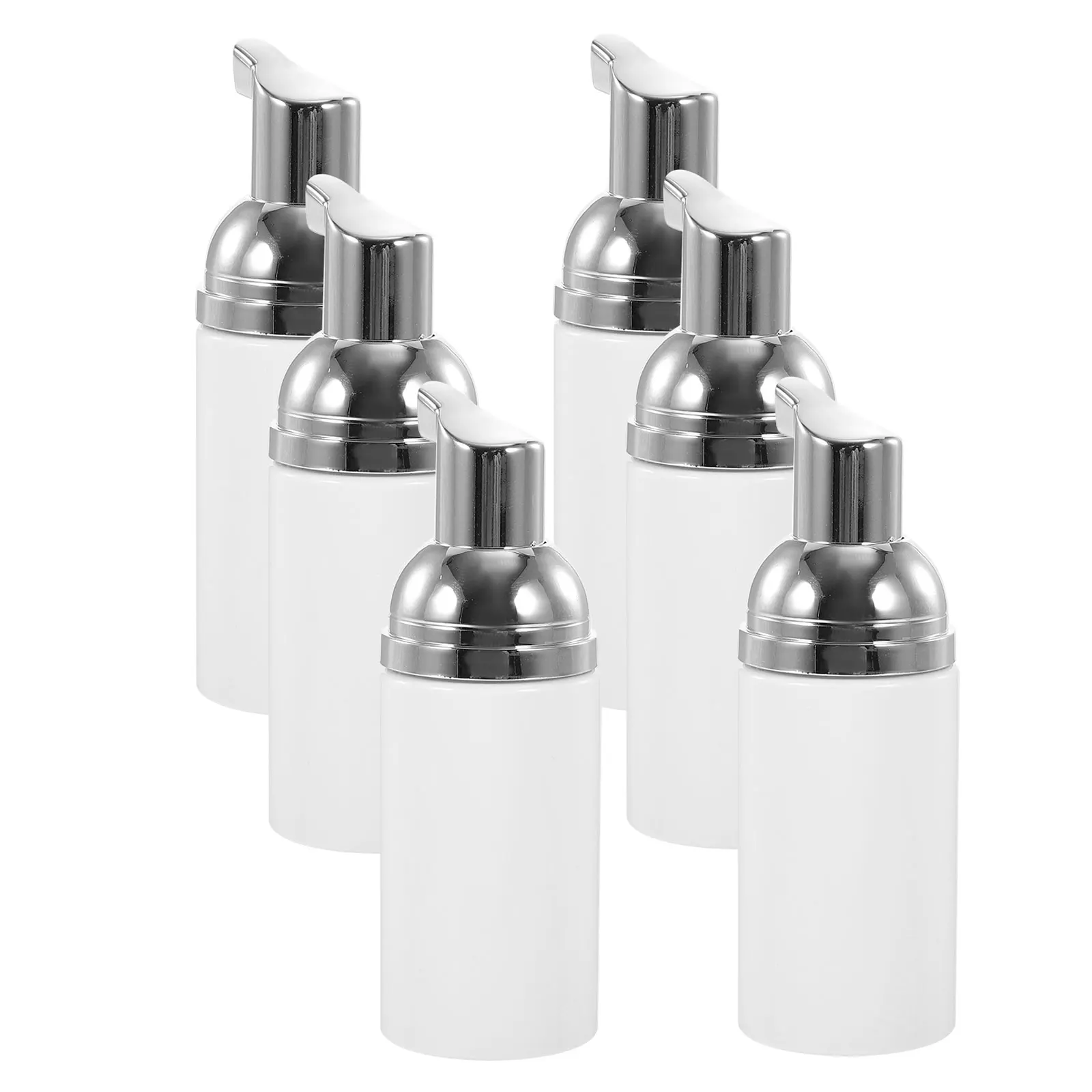 

6pcs Foam Bottle Pump Soap Dispenser Refillable Reusable Eco-friendly Portable Long Straw Shampoo Container Lotion Maker