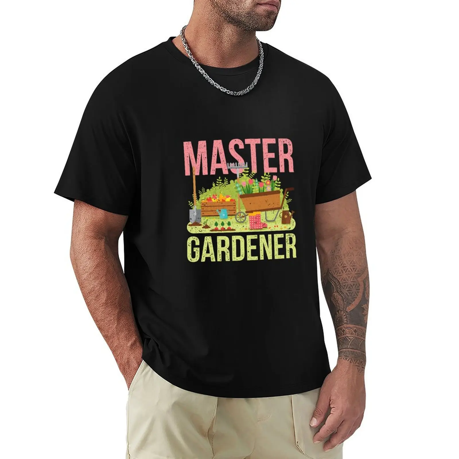 

Gardening T Shirt Master Gardener Gardening Garden Gifts Tee T-Shirt Holiday Simple Tee Shirt