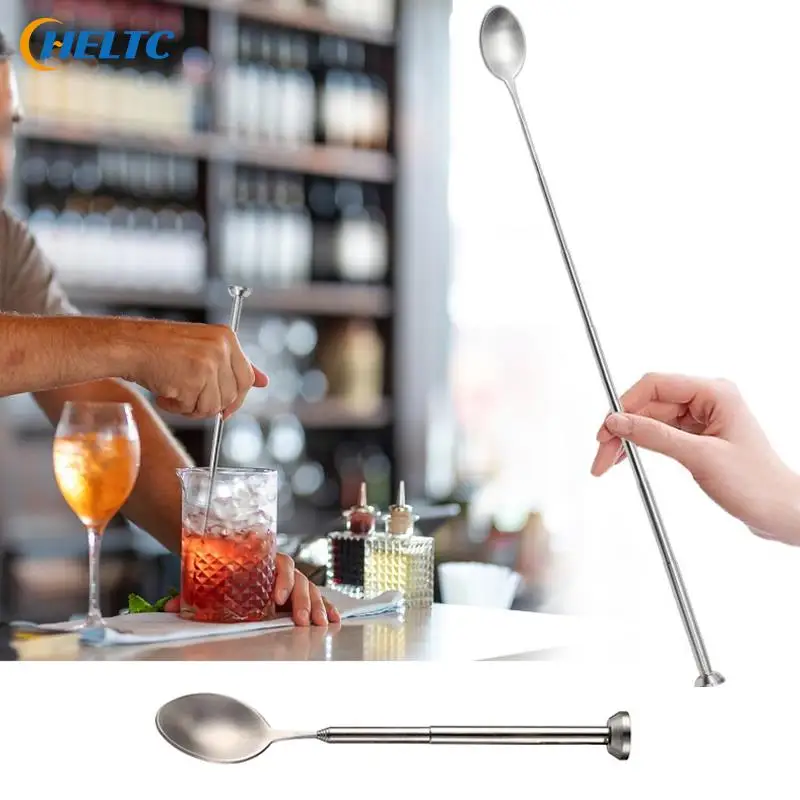 Dinner Fork Stainless Telescopic Extendable Fork Spoon Fruit Dessert Long Cutlery ForkBBQ Meat Fork Kitchen Dinnerware Tableware