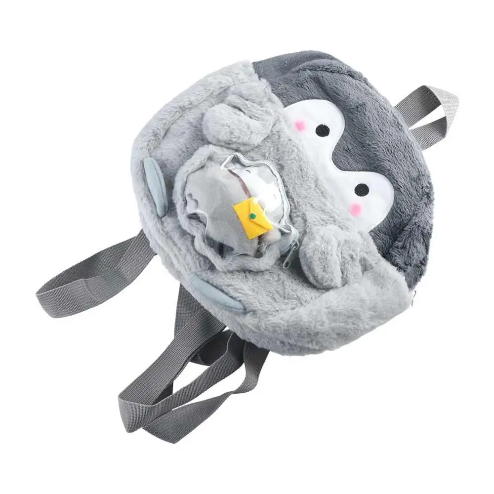 

Прозрачный плюшевый рюкзак с пингвином, кошелек для монет, большая вместительная сумка для куклы с героями мультфильмов, JK Лолита с подвеской, детская школьная сумка для девочек