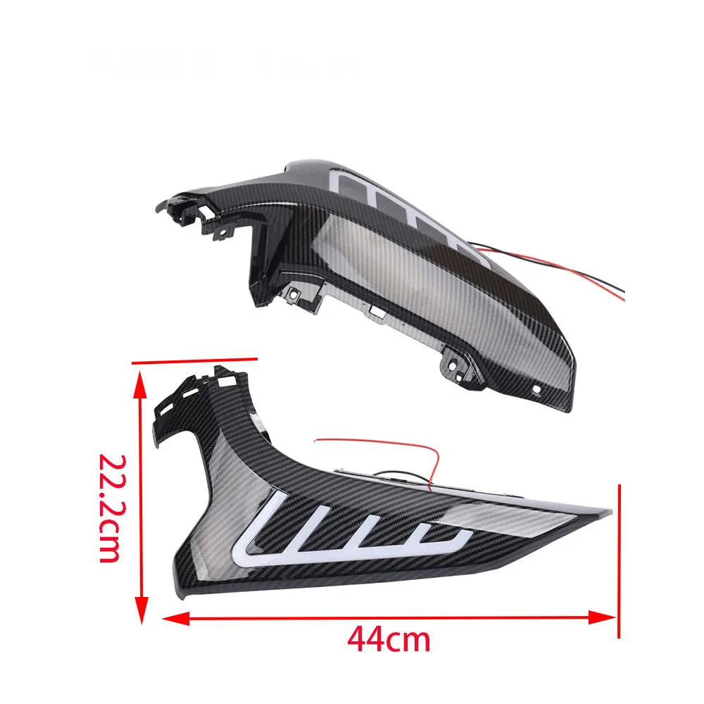Motorcycle Front Side Panel Cover Carbon Leg Shield with LED Signal Light For YAMAHA NMAX155 NMAX 155 125 2020