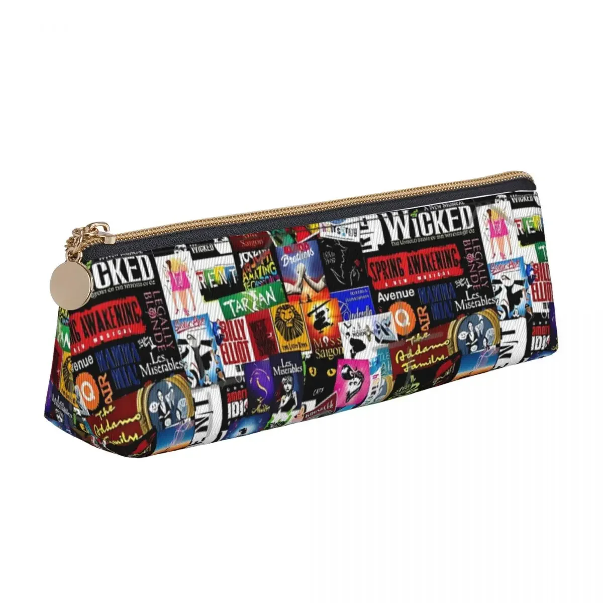 Musicals Collage Pencil Case Sing Song Back To School Pencil Cases Students Cool Large Capacity Pencil Box Stationery Organizer