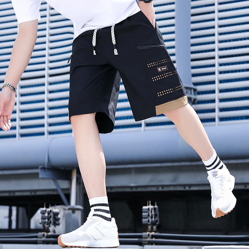 

Новые летние мужские повседневные шорты: модные, функциональные, в стиле рабочей одежды, брюки-капри, молодежные, спортивные, свободного прямого кроя