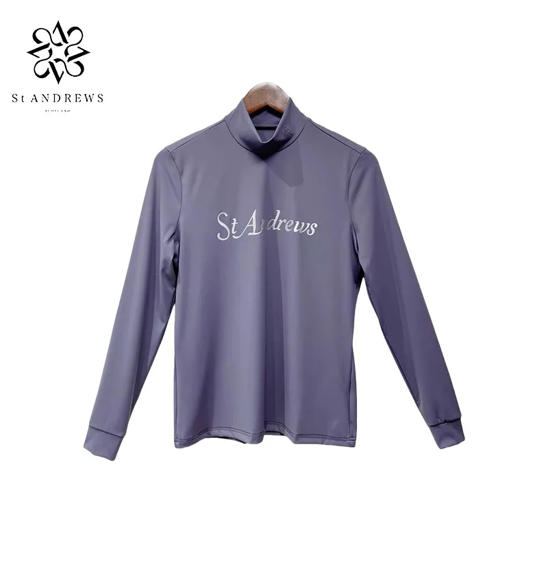 

ST ANDREWS Golf Suit Women's Half High Collar Lightweight Slimming Bottom Shirt Long Sleeve T-shirt Sweating Material