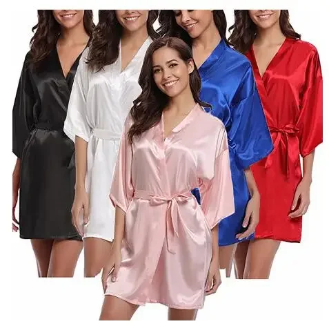 

4XL.Женское атласное свадебное кимоно, халат невесты. Одежда для сна, халаты подружки невесты, пижамы, халат, ночная рубашка, свадебные халаты для спа, халат
