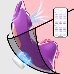 Andrea Bluetooth-Vibromasseur à succion sans fil pour femme, culotte portable, stimulateur de clitoris et de points G, jouets sexuels, masseur de clitoris