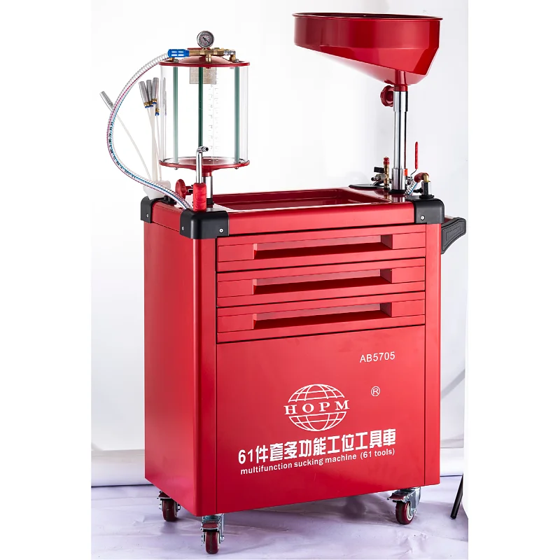 Auto Car Accessory Red 10L Capacity Pneumatic Oil Extractor Waste Oil Changer Drainer With 61pcs Multifunctional Sucking Tools