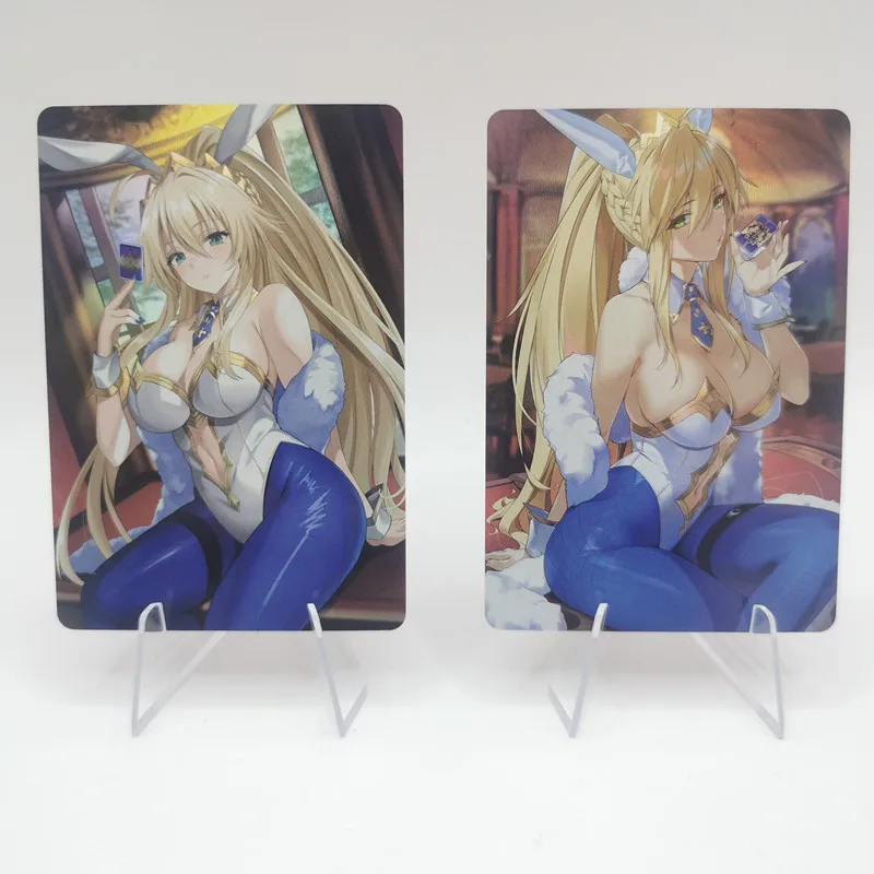 9 stks Zelfgemaakte Anime FGO Sabelkaarten Meisje Karakter Serie ACG Sexy Naakt Kaarten Kawaii Speelgoed Geschenken Games Comics Collectie Kaarten