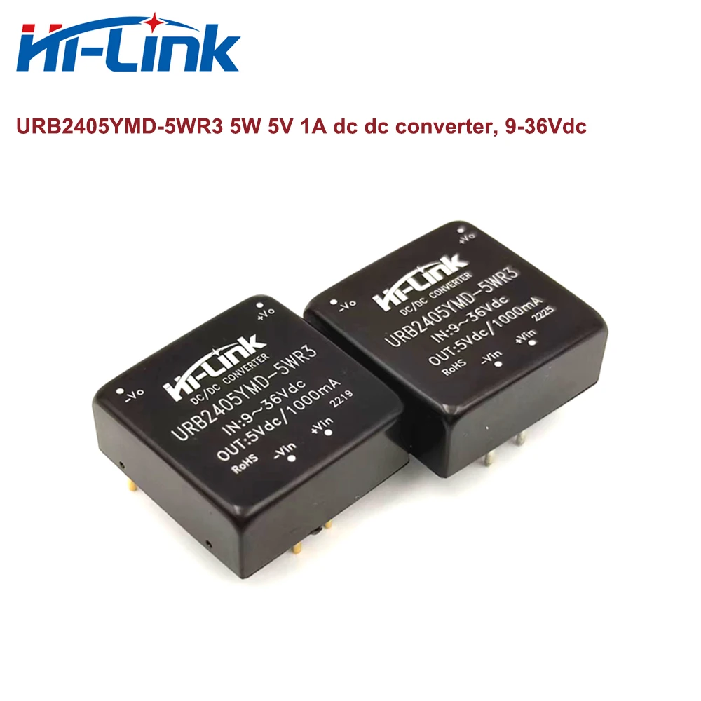 السفينة حرة HiLink 5W 5V 1A URB2405YMD-5WR3 9-36Vdc DC وحدة محول HLK-5D2405A
