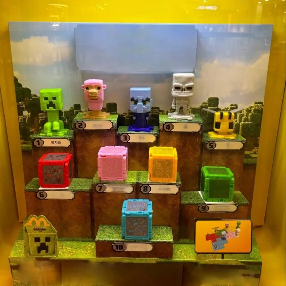 منتج جديد متوفر في المخزون Mc Movies 2025 ألعاب الوجبات السعيدة ستيف دينيس الزاحف Piglin أنيمي الشكل Mc الحلي ألعاب مخصصة هدية للأطفال #3