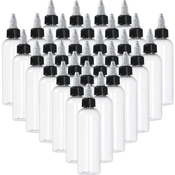 5PCS 30ml/60ml/100ml/120ml Plastic Refillable Bottle PET Oil Liquid Dropper Bottles Twist Top Cap Tattoo Pigment Ink Containers