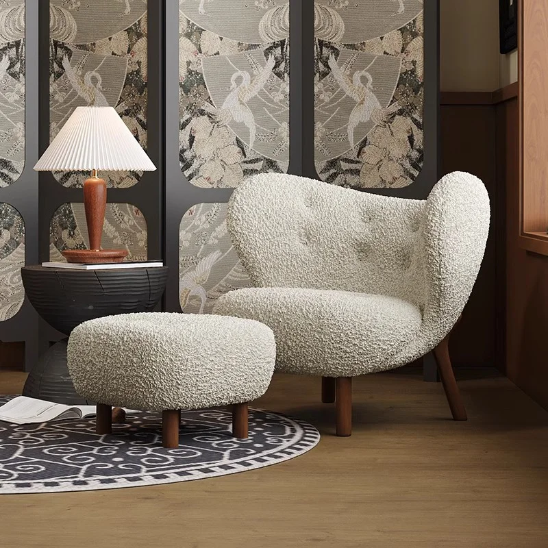 

Nordic Designer Single Velvet Armchair Modern Furniture Living Room Bedroom Hotel Apartment Stylish Fabric Lounge Leisure Chair