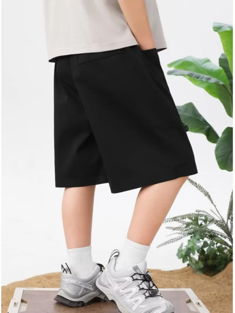 

Casual Shorts For Boys Simple And Versatile Trendy Mid-pants For Summer Loose Outer Wear Straight Workwear 4/5minute Shorts