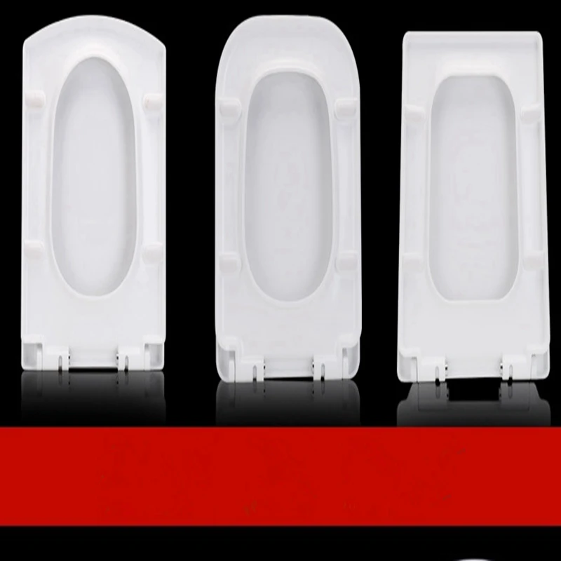 Square toilet lid type old type thickening and quick dismantling universal ladder type slow drop toilet cover