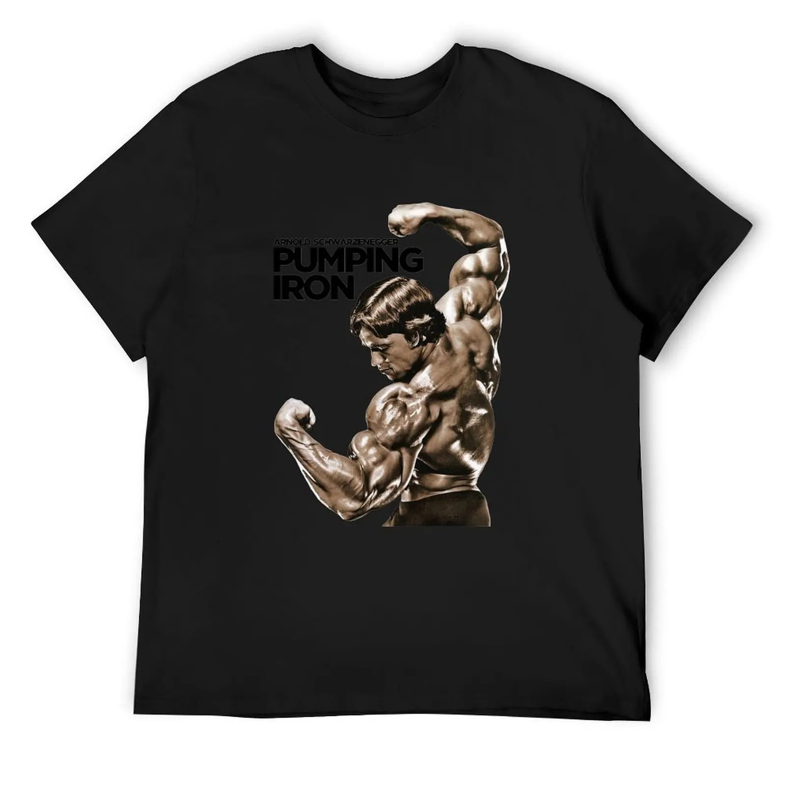 

arnold pumping iron schwarzenegger essential classic T-Shirt plain cheap stuff quick-drying T-shirts for men cotton