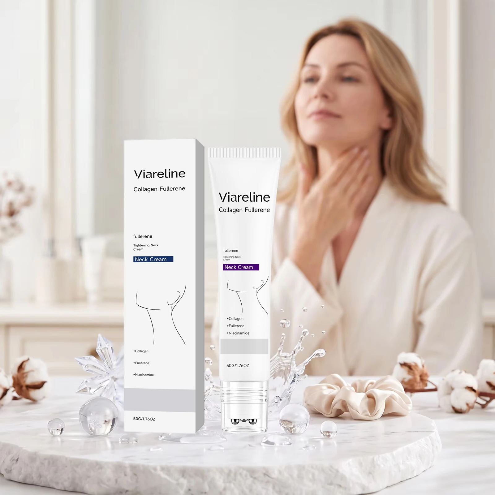 Collagen Neck Cream Anti Wrinkle Tightening Powerful Moisturizing Brightening Lifting Firming Necks Fine Lines Skin Care Product