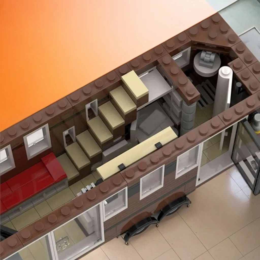 712PCS MOC Tiny House on Wheels 1 Mobile Residential DIY Model Building Blocks Birthday Gift