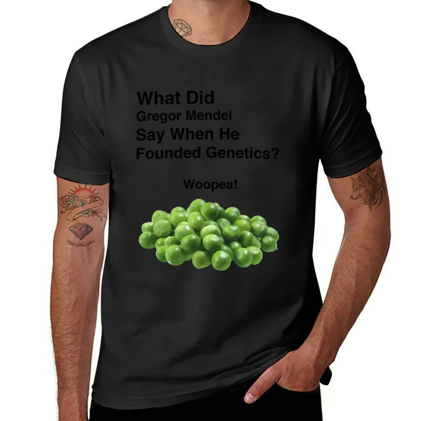 

Gregor Mendel - Joke - Biology T-Shirt vintage clothes Clothing anime stuff t shirts for men cotton