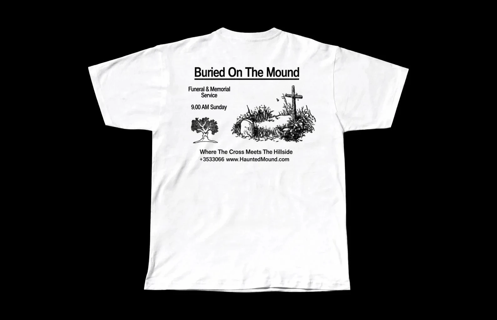 Buckshot Haunted Mound Hauntaholics Loving memory Heavyweight Vintage Semetary T-Shirt