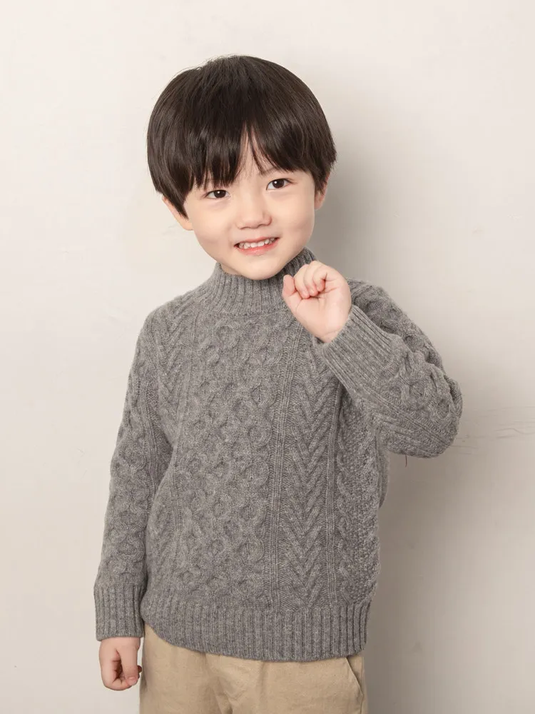 Boys Girls Knit Top Kids Spring Autumn Stylish Knit Outerwear Little Older Kids