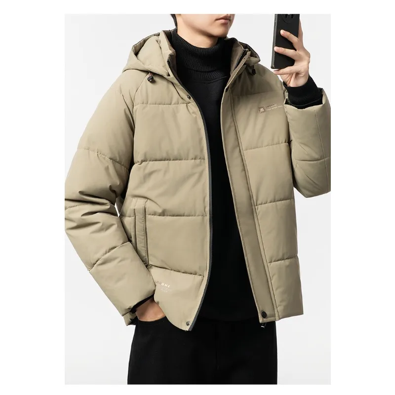 New Men Graphene Quick Heating Cotton Padded Jackets Detachable Cap Cotton Padded Jackets Warm Men's Outerwear Outdoor Overcoats
