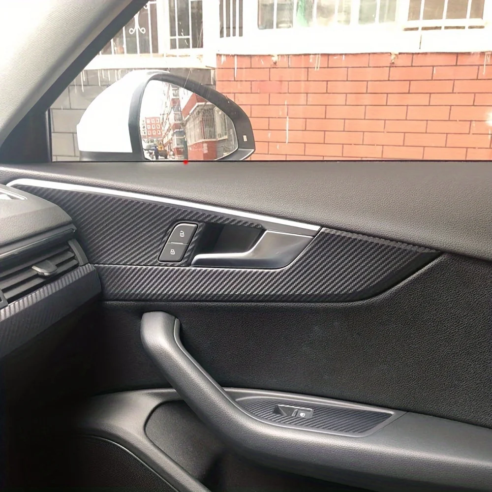 Car-Styling Carbon Fiber Car Interior Center Console Color Change Molding Sticker Decals For Audi A4 A5 B9 2017-2019 - view 6