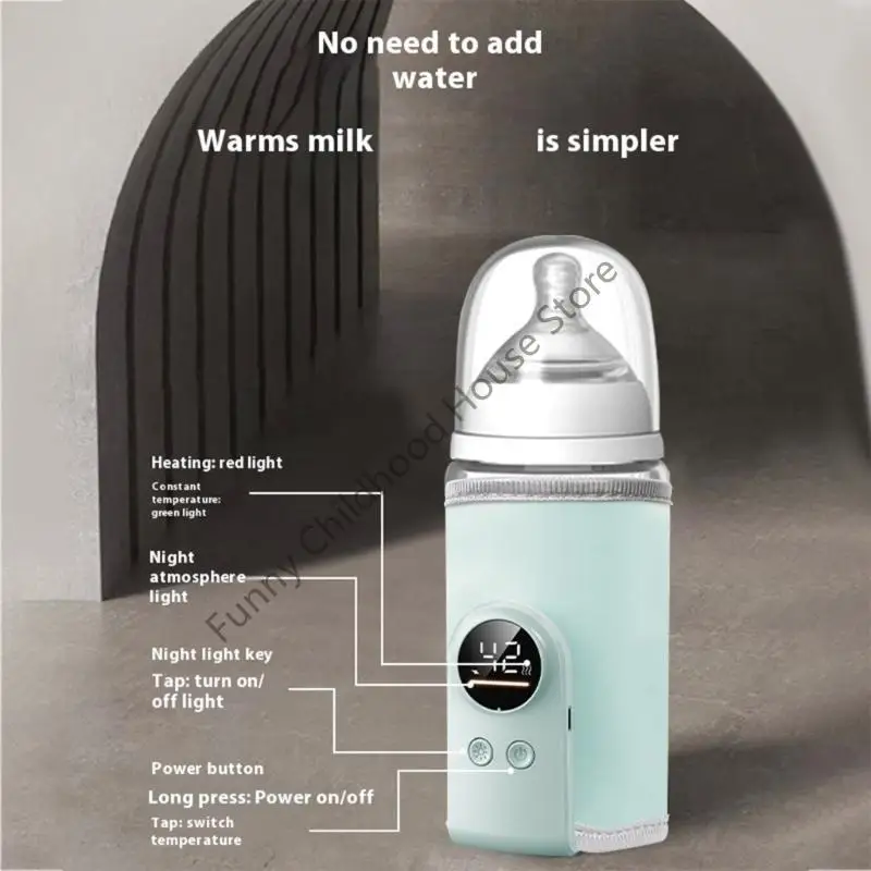 

D0LA Strap Insulated Bottle Warmer 6 Temperature Option Rapid Heating Function Nighttime Feeding Aid Easy to Clean Surfaces