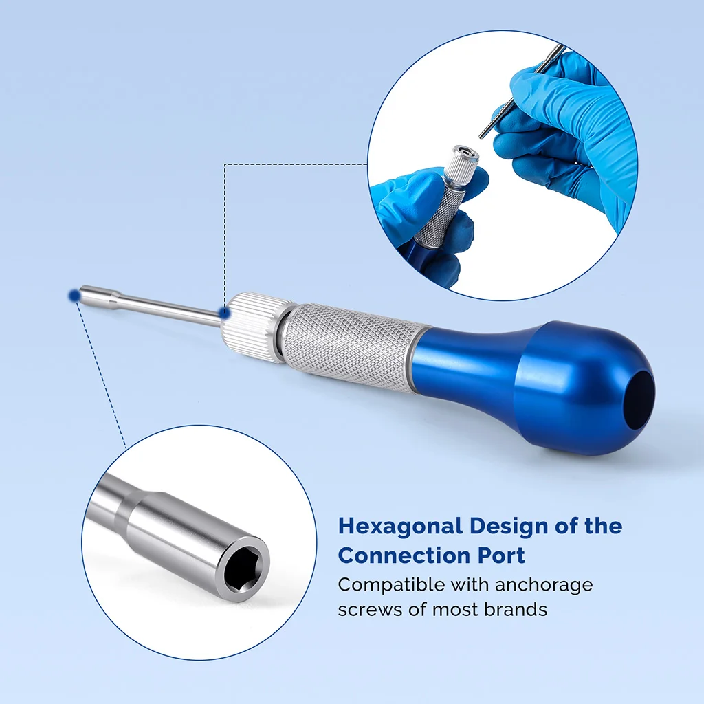 AZDENT Dentaler Kieferorthopädischer Implantat-Mikroschraubendreher, selbstbohrendes Werkzeug, universelle Schraubendreher mit Sechskantkopf für das Labor – Detail 8
