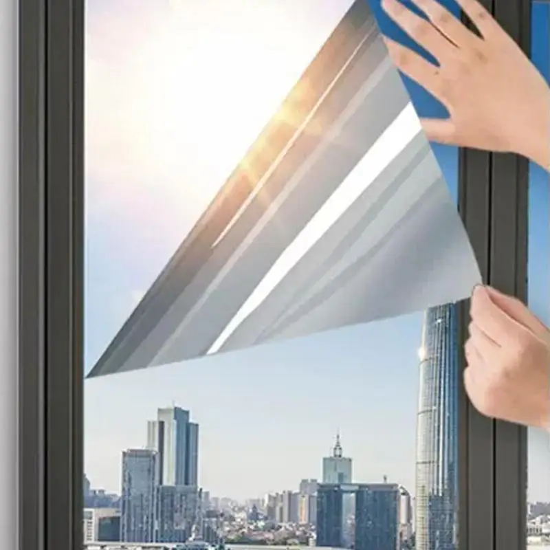 Window Privacy Film,One Way Mirror Film Daytime Anti UV Sun Blocking Heat Control Reflective Glass Tint Sticker for Home Office