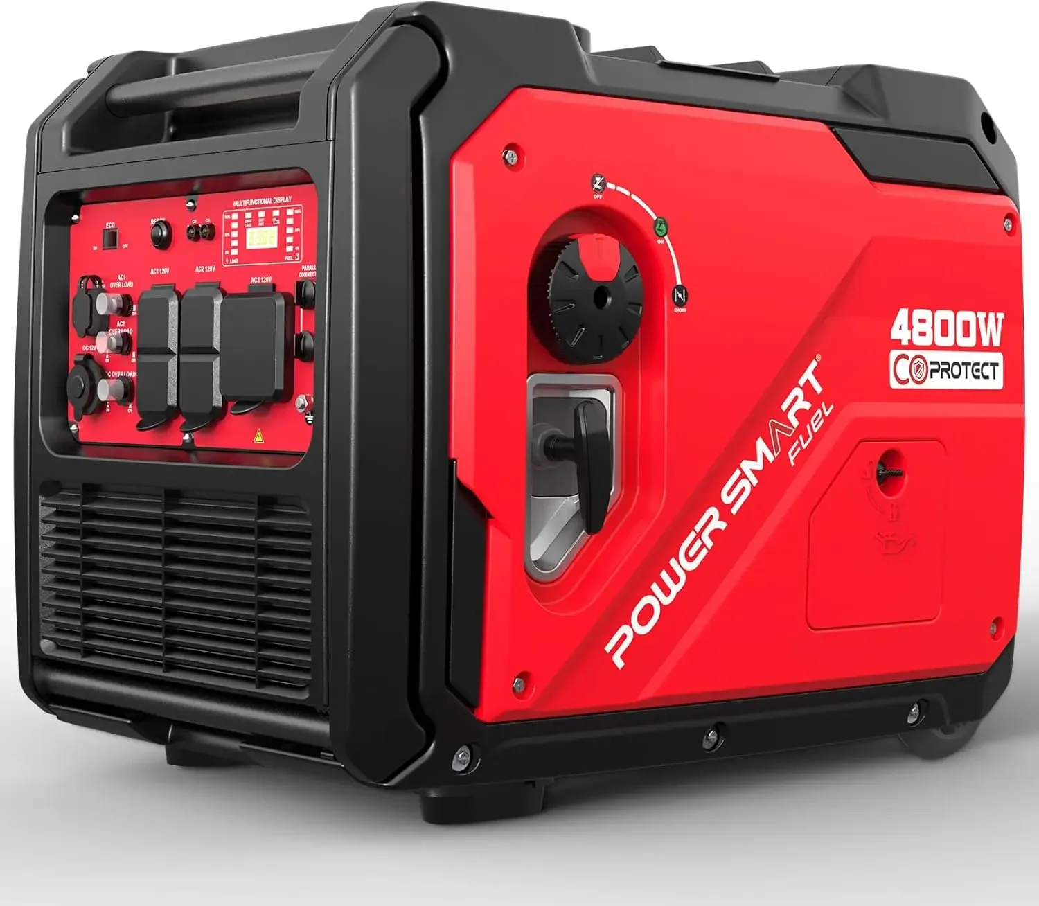 4800-Watt Super Quiet RV-Ready Portable Inverter Generator, Portable Generator Gas Powered with CO Sensor, 30A Outlet