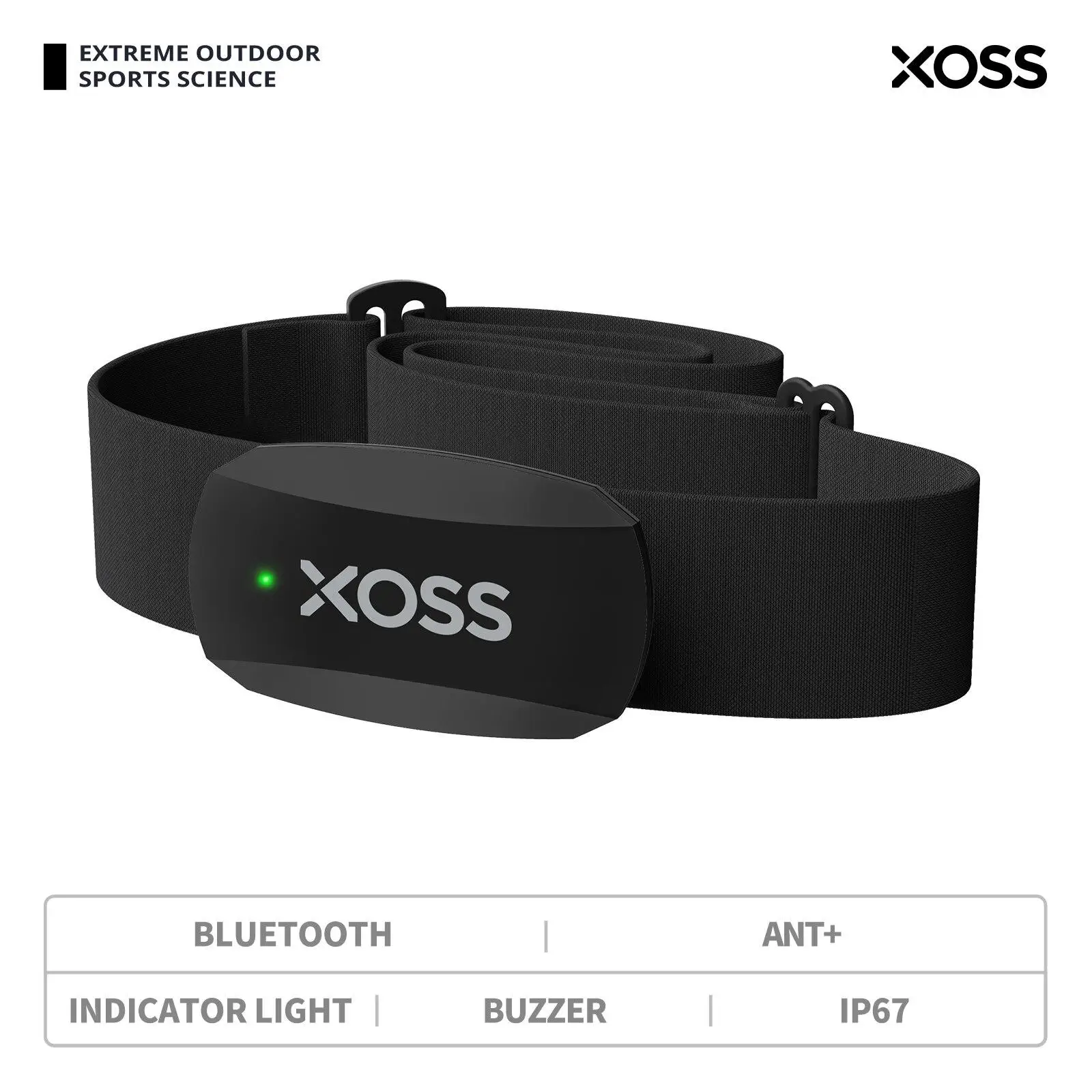 

Xoss X2 Монитор сердечного ритма с нагрудным ремнем для езды на велосипеде, бега, пеших прогулок, Bluetooth Ant+ Wireless Health Fitness Smart Bicycle Sensor