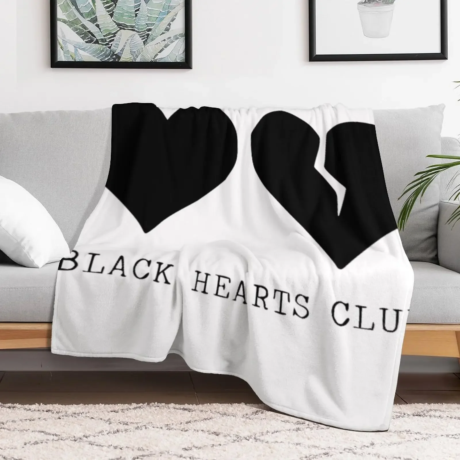 yungblud black hearts club Throw Blanket Spring Fall Cozy Throw Blanket for Couch