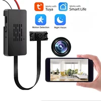 Cámara de seguridad inalámbrica Tuya Smart DIY HD Mini, compatible con visualización remota y grabación en bucle con detección de movimiento.