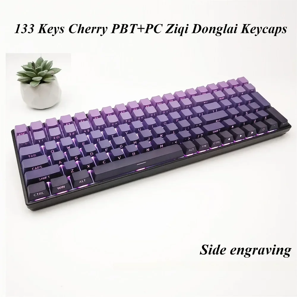 Personalized keycap 133 keys, Cherry PBT + PC Ziqi Donglai theme, suitable for MX switch 60/84/90/104/108 mechanical keyboard