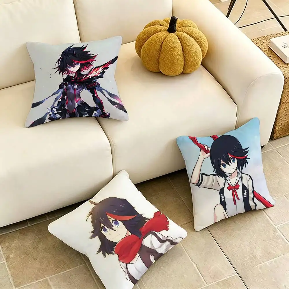 

Kill la k-Kill Anime Square Double-Sided printed Pillow Case Bedroom Bedside Pillow Sofa Cushion Cover Gift