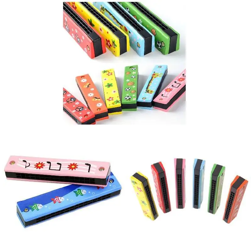 Armónica de madera para niños, rompecabezas divertido para guardería, juguetes educativos, regalos para bebés