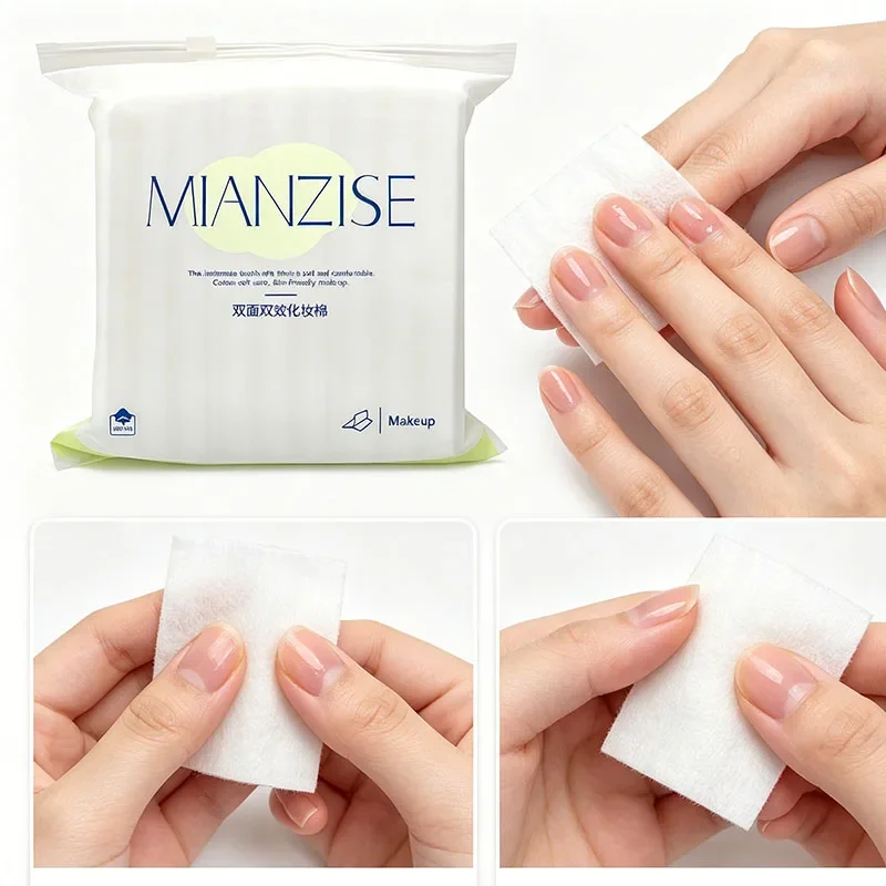 222pcs Disposable Pearl Pattern Makeup Cotton Pads Soft Facial Cleaning Tools Makeup Remover Wipes Portable Beauty Supplies