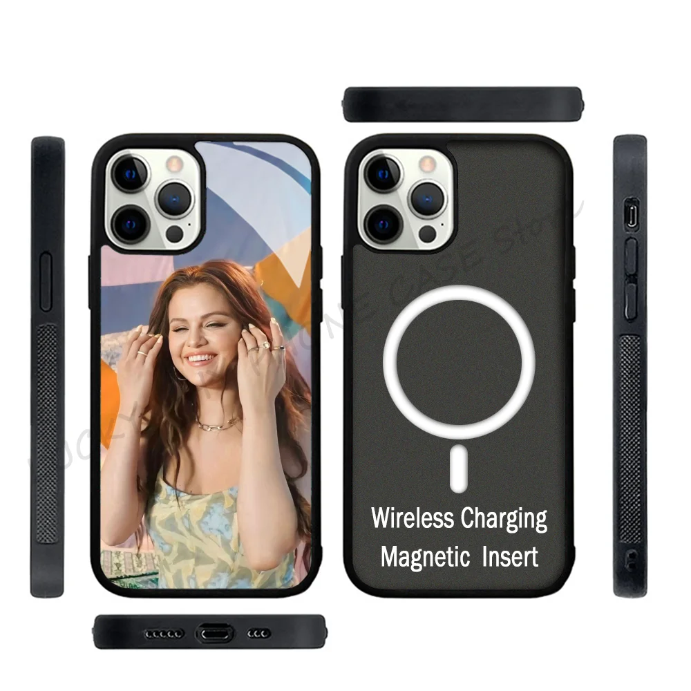 Phone Case Strong Magnetic For IPhone 15 14 13 Pro Max 11 12 Mini Singer-Selena Gomez For Magsafe