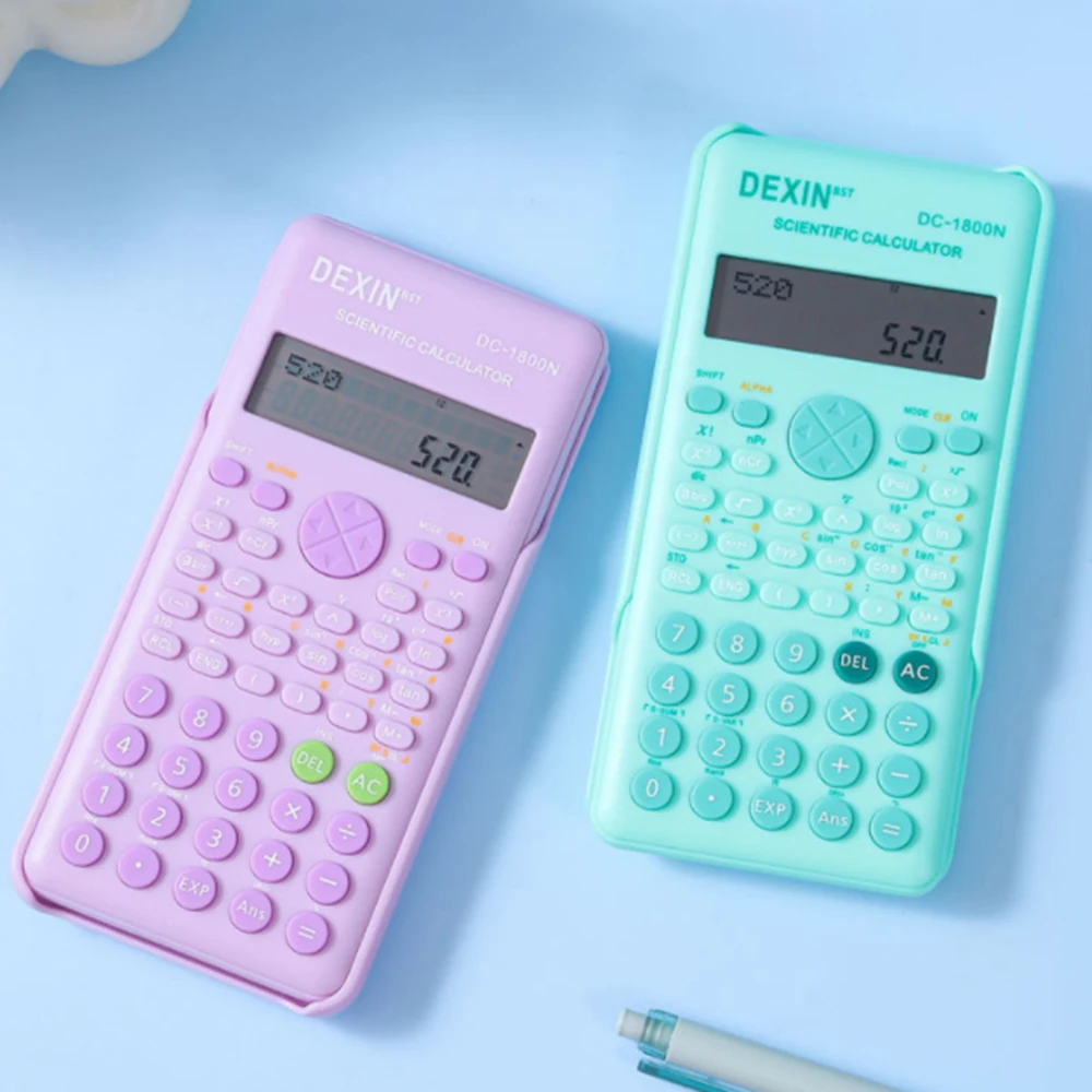 Scientific Calculators Pink Math Calculator with 240 Calculator 2 Lines LCD Display Ideal for Teachers High College Students